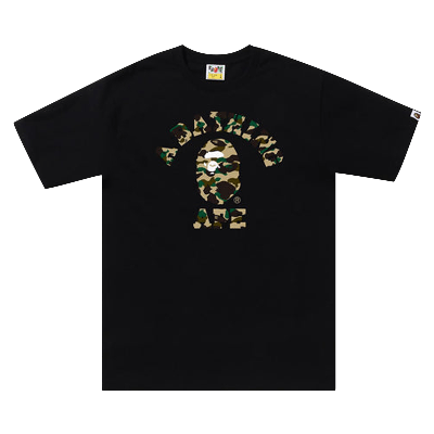 Pre-owned Bape 1st Camo College Tee 'black/yellow'