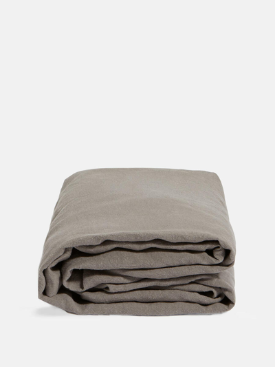 Soho Home (us) Luna Linen Fitted Sheet Charcoal