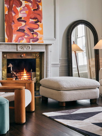 Soho Home Vivienne Ottoman In Cream
