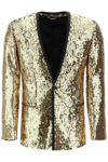 Dolce & Gabbana Sicilia-fit Embellished Single-breasted Blazer In Gold