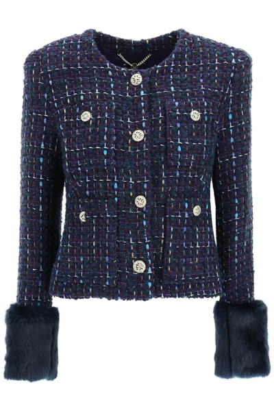 Marciano By Guess 'secret' Tweed Jacket In Purple