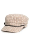 Vince Camuto Chain Strap Conductor Cap In Pale Pink