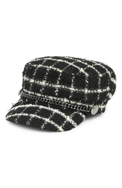 Vince Camuto Chain Strap Conductor Cap In Black