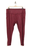 Z By Zella High Waist Side Pocket Daily Leggings In Red Rhubarb Graphic Floral