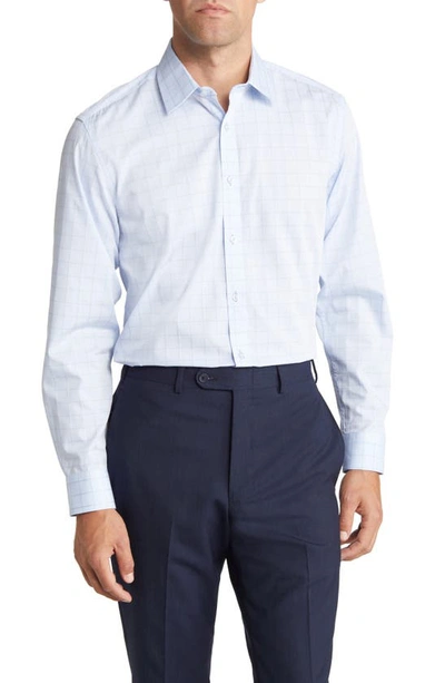 Daniel Hechter Trim Fit Fancy Check Cotton Dress Shirt In Navy