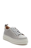 J/slides Nyc Jslides Noca Platform Lace-up Sneaker In Grey Leather
