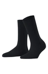 Falke Cosy Wool Blend Boot Socks In Dark Navy