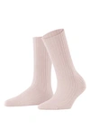 Falke Cosy Wool Blend Boot Socks In Light Pink