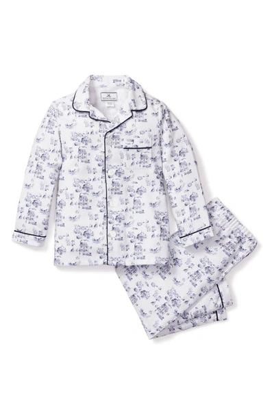 Petite Plume Kid's Winter Vignette Two-piece Pajama Set In White