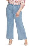 Nydj Waist Match Major Wide Leg Jeans In Crystalline