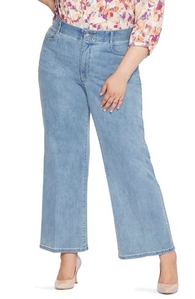 Nydj Waist Match Major Wide Leg Jeans In Blue