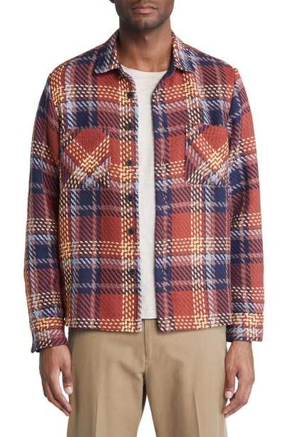 Wax London Whiting Jacket In Rust Multi