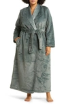 Nordstrom Recycled Faux Fur Robe In Green Balsam