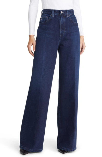 Ag Devin High Waist Wide Leg Jeans In Blue