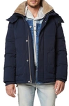 Andrew Marc Gorman Genuine Shearling Lined Down Jacket In Ink