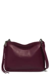 Aimee Kestenberg Famous Double Zip Leather Crossbody Bag In Berry