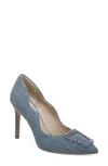 Sam Edelman Harriett Pointed Toe Pump In Blue