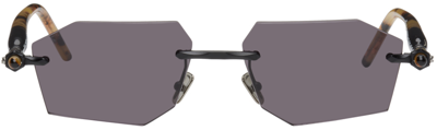 Kuboraum Tortoiseshell P55 Sunglasses In Black Matt, Black Sh