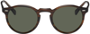 Oliver Peoples Tortoiseshell Gregory Peck Edition Round Sunglasses In Tuscany Tortoise