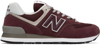 NEW BALANCE BURGUNDY 574 CORE trainers