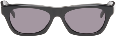 Givenchy Black Rectangular Sunglasses In Shiny Black / Smoke