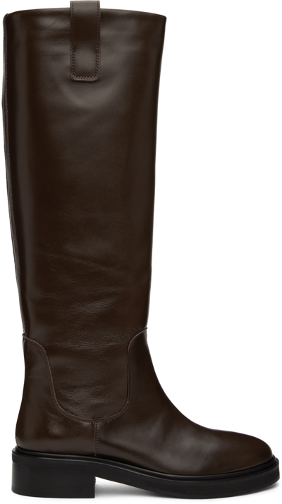 Aeyde Brown Henry Boots In Moka