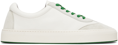 The Row Marley Leather And Suede Sneakers In Neutrals