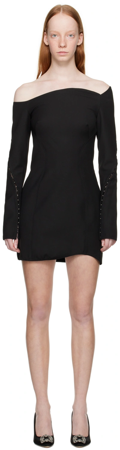 Anna October Women's Margot Off-the-shoulder Jersey Mini Dress In Black