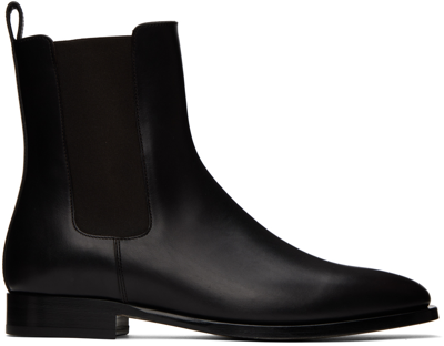 The Row Black Grunge Boots In Esp Espresso