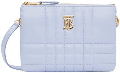 Burberry Blue Lola Double Pouch Bag In Pale Blue