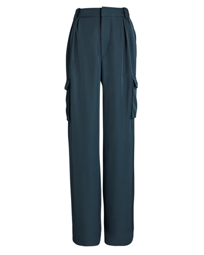 Rails Harlow Pleated Twill Wide-leg Pants In Turquoise