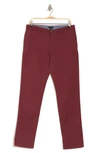 14th & Union The Wallin Stretch Twill Trim Fit Chino Pants In Burgundy Port