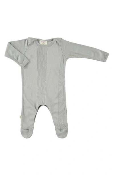 Paigelauren Boys' Variegated Rib Footie - Baby In Grey