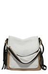 Aimee Kestenberg All For Love Convertible Leather Shoulder Bag In Oat Colorblock