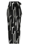 Diarrablu Seur Hera Print Maxi Wrap Skirt In Black