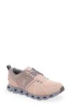 On Cloud 5 Waterproof Running Shoe In Rose/ Fossil