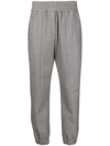 Brunello Cucinelli Checked Tapered Trousers In Brown