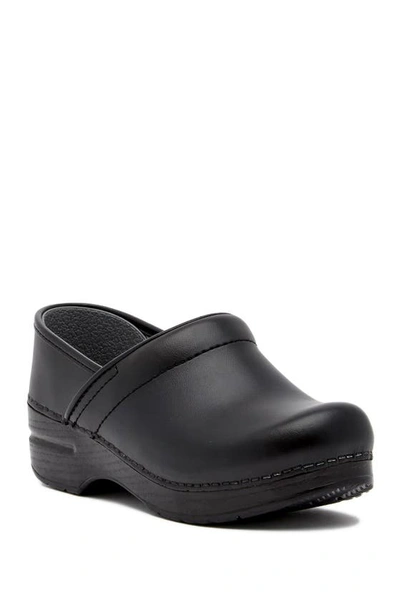 Dansko 'professional' Oiled Leather Clog In Black Leather