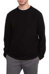 Vince Men's Boiled Cashmere Crew Sweater In Black