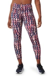 Sweaty Betty Power Pocket Workout Leggings In Pink Check Distort Print