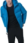 The Recycled Planet Company Autobot Water Resistant Recycled Down Puffer Jacket In Mykonos Blue