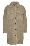 Vero Moda Kyliefilucca Long Teddy Coat In Laurel Oak