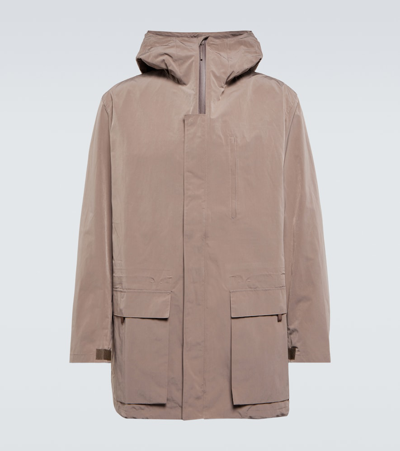 Y-3 Nylon Parka In Trace Earth