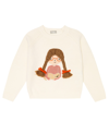 Il Gufo Embroidered Virgin Wool Sweater In Milk/bubble Pink