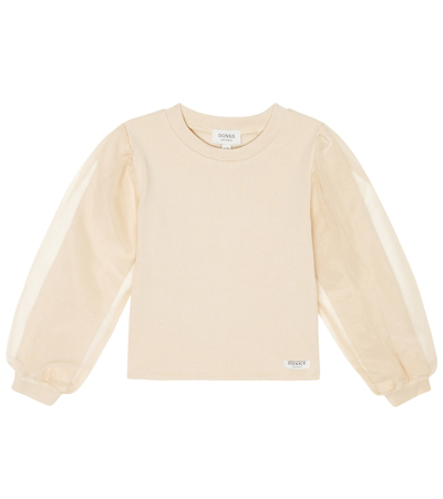 Donsje Kids' Sien Tulle And Cotton-blend Top In Macaroon