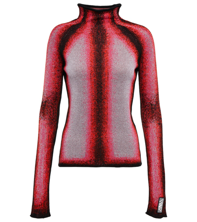 Y/project Dégradé Knit Mockneck Sweater In Pink