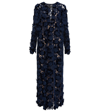 OSCAR DE LA RENTA GUIPURE VELVET LACE KAFTAN