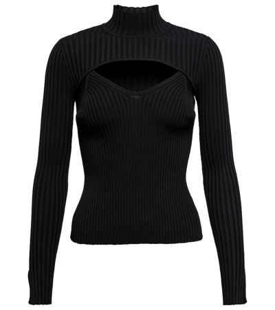 Jonathan Simkhai Ribbed-knit Layered Top In Black