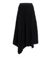 Jonathan Simkhai Arianna Compact Rib Pleated Skirt In Black