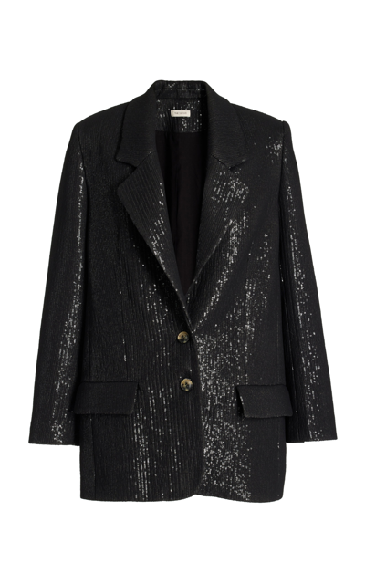 The Mannei Sequin-embellished Sequinned Blazer In Black